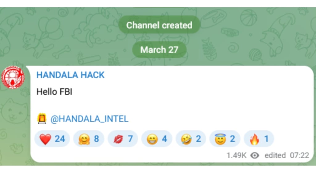 Handala hello FBI