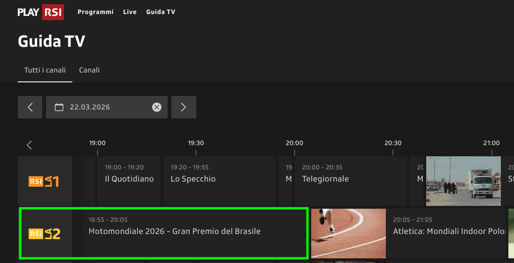 MotoGP Brasile 2026, RSI