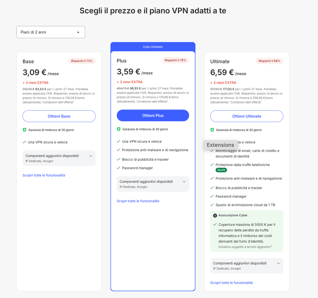 NordVPN abbonamento biennale