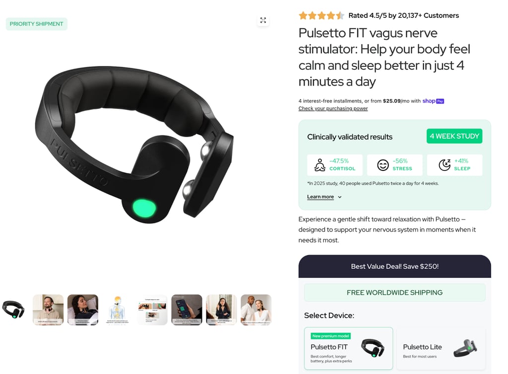 Pulsetto product page