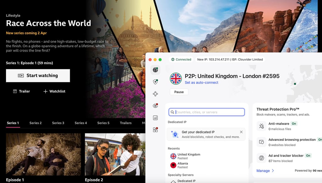 Streaming Race Across the World with NordVPN