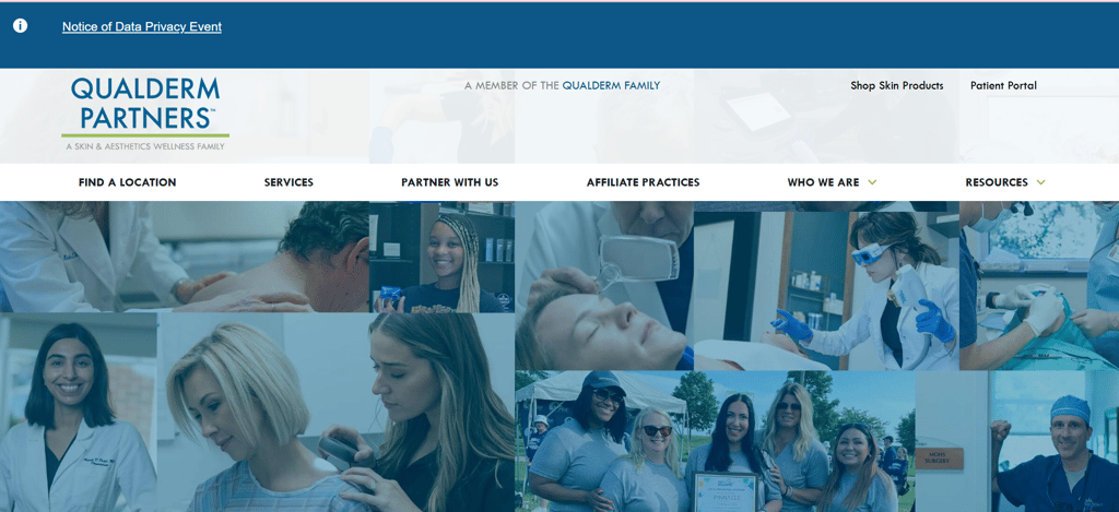 QualDerm breach - website