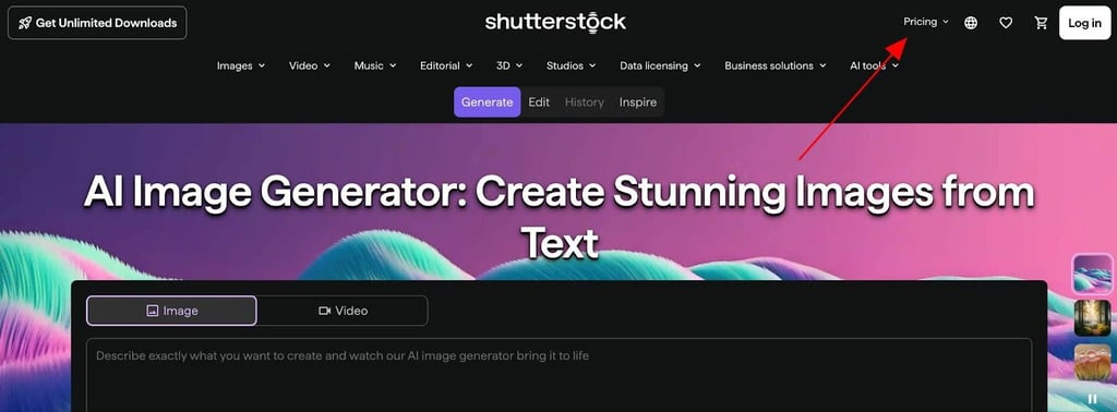 Shutterstock see available plans