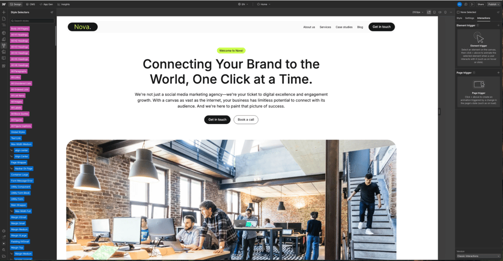 Webflow builder components
