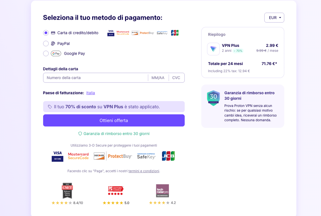 Dati di pagamento