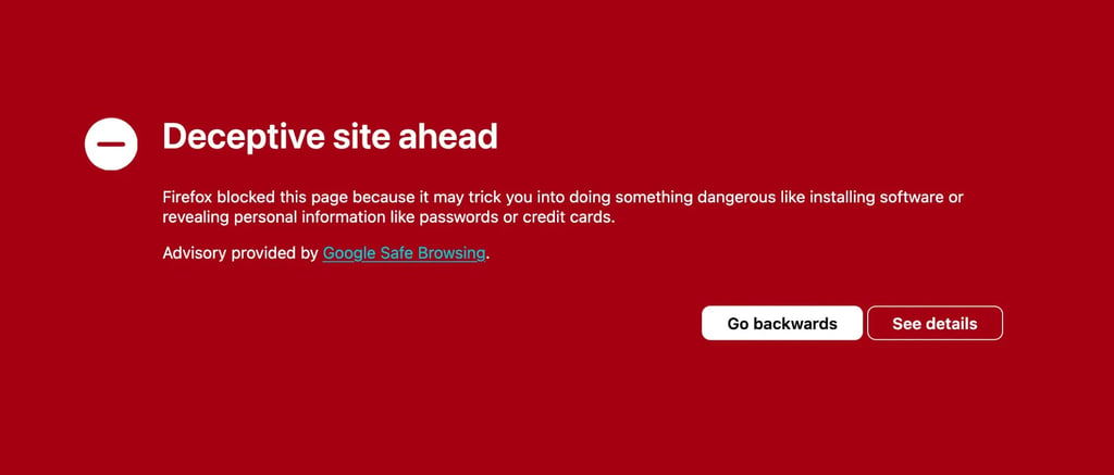 deceptive site