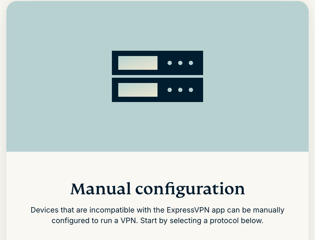 expressvpn manual configuration