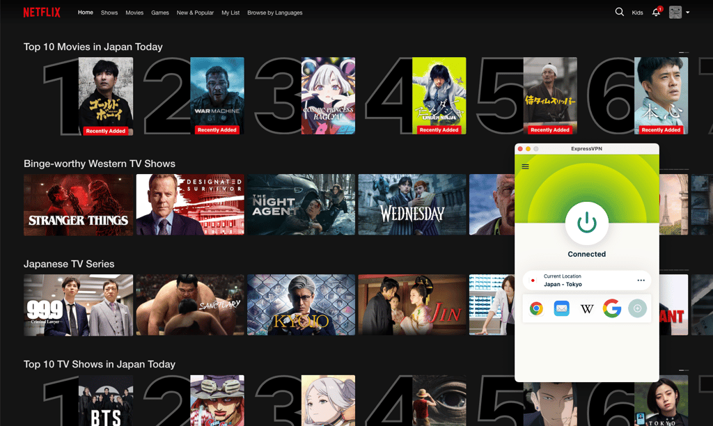 expressvpn netflix japan streaming