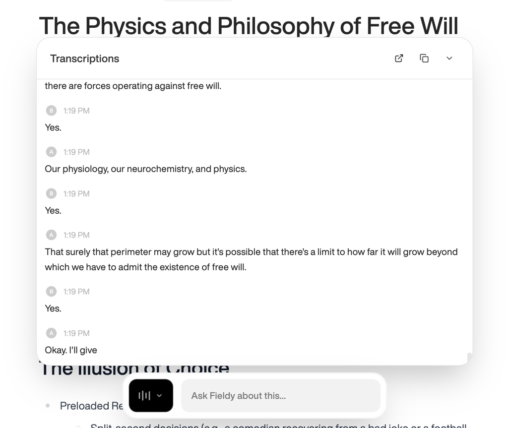 fieldy ai transcript