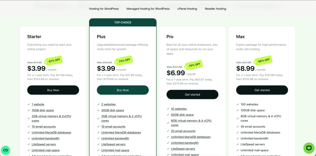 hosting com pricing march 2026