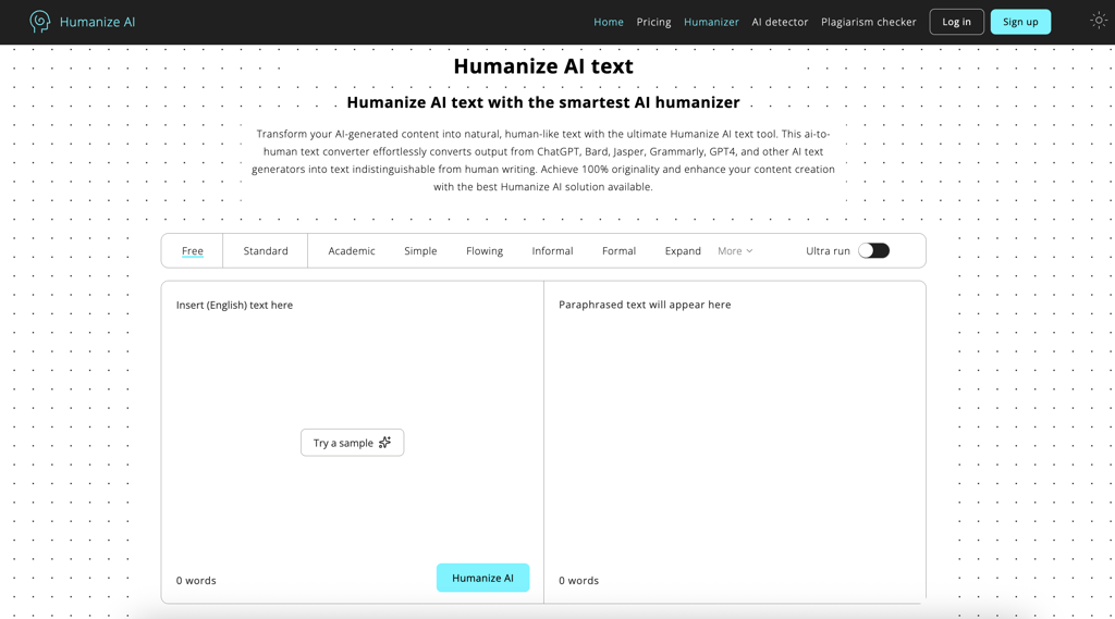 humanize ai dashboard