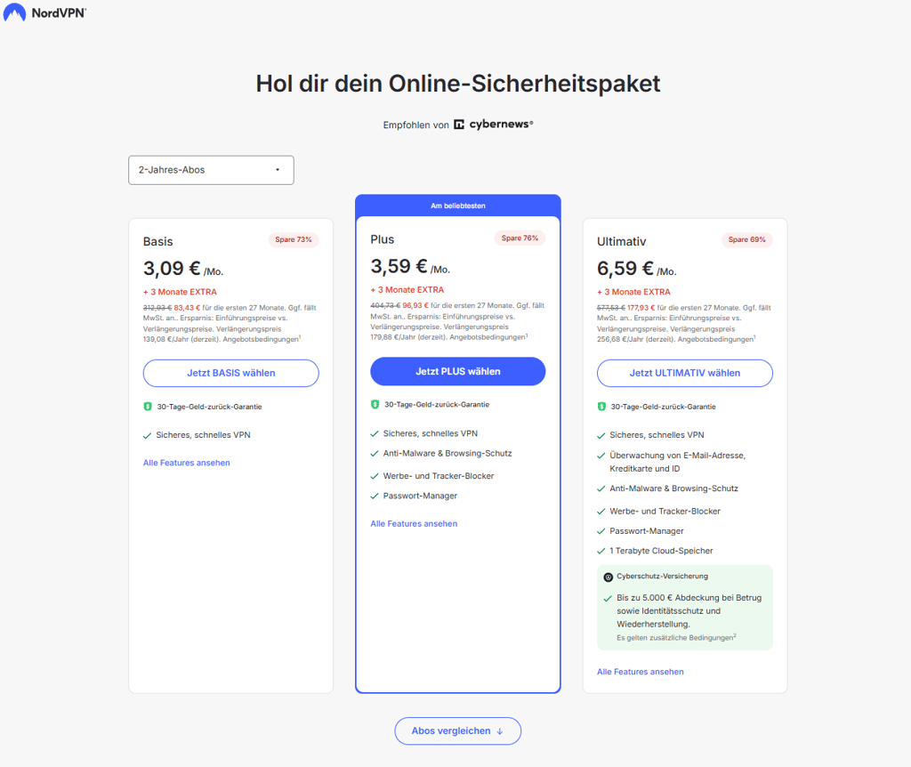Nordvpn plans de