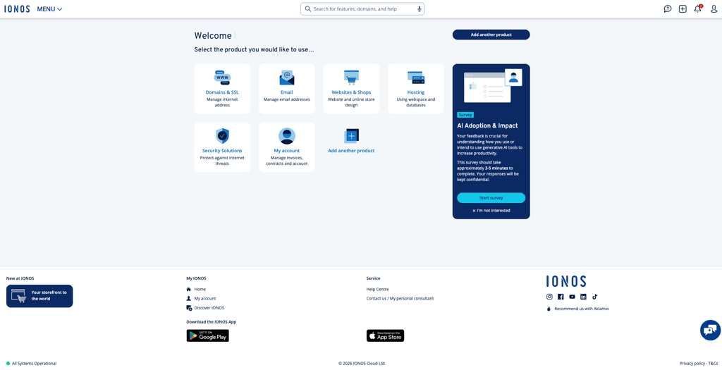 ionos control panel 1