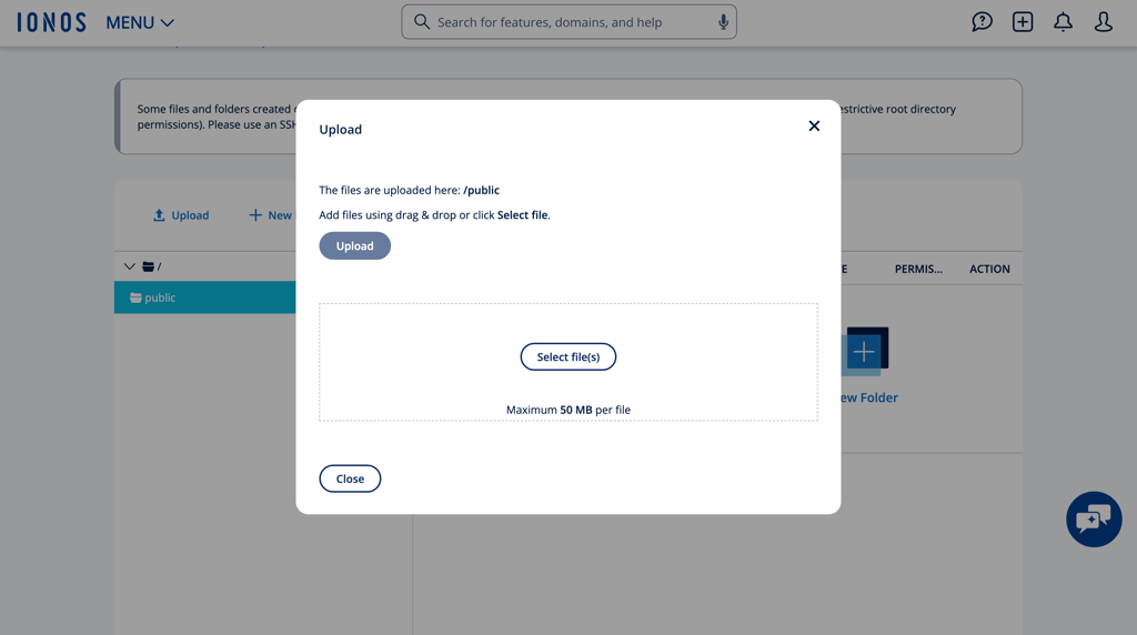 ionos website migration webspace 2