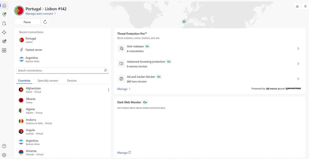 NordVPN Lisbon server