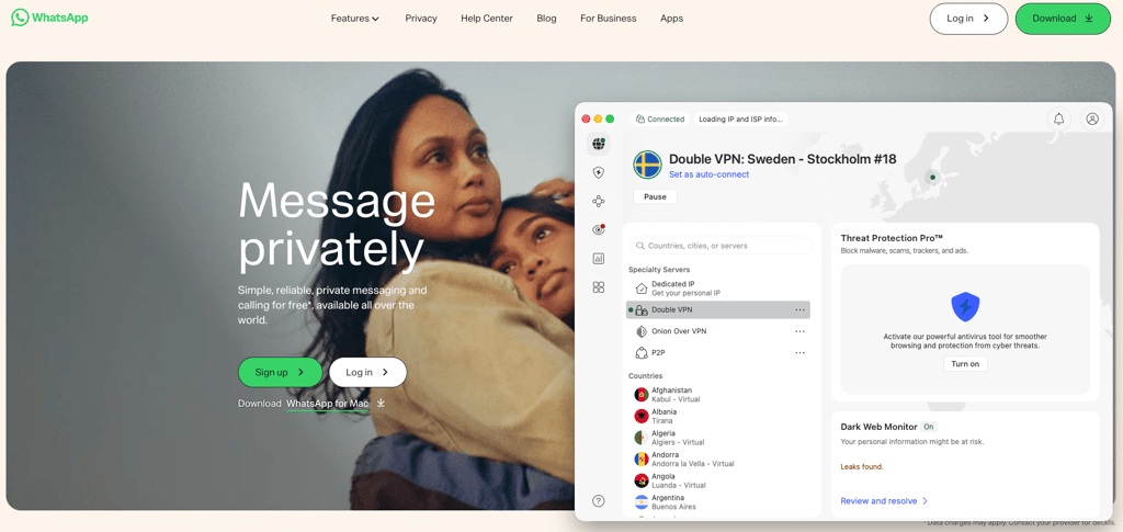 nordvpn whatsapp download