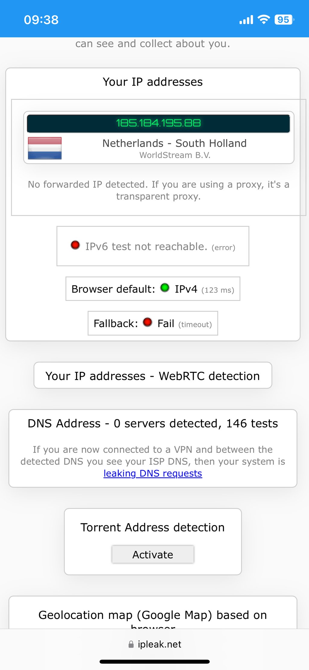 protonvpn ipleak