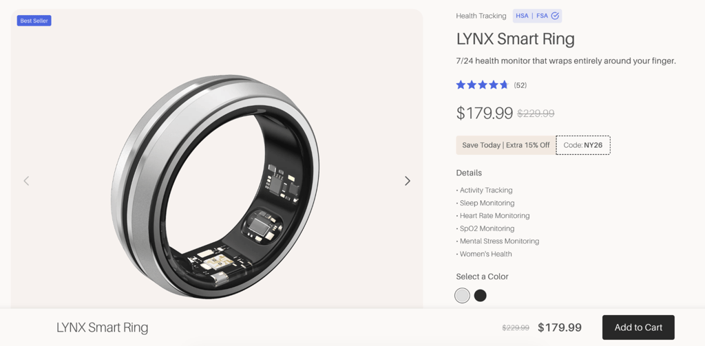 renpho lynx smart ring