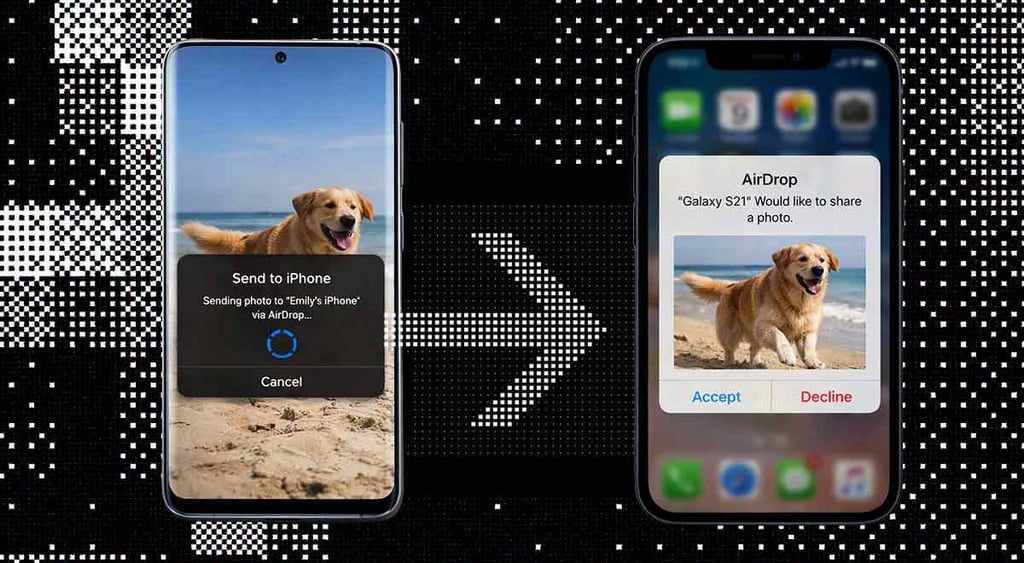 Samsung to Apple airdrop