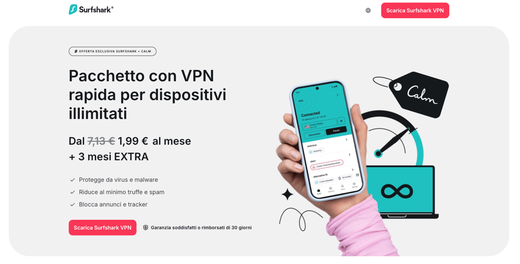 Sconto Surfshark VPN