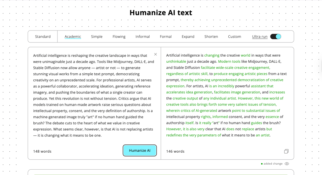 testing academic paragraph