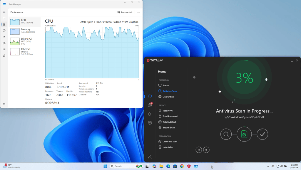totalav cpu usage new