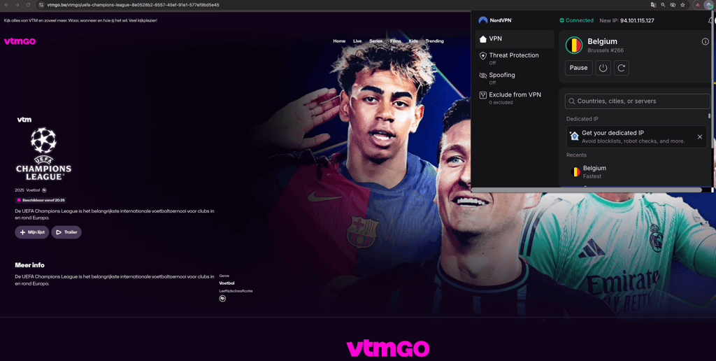 vtm2 on vtmgo champions league