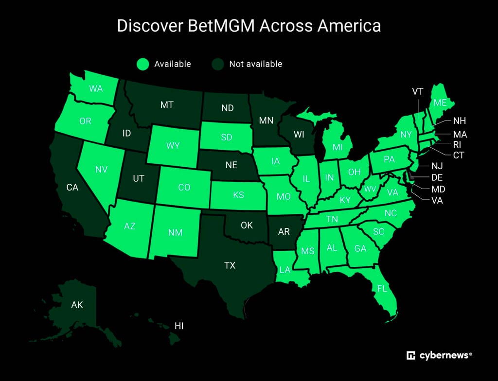 BetMGM legal states