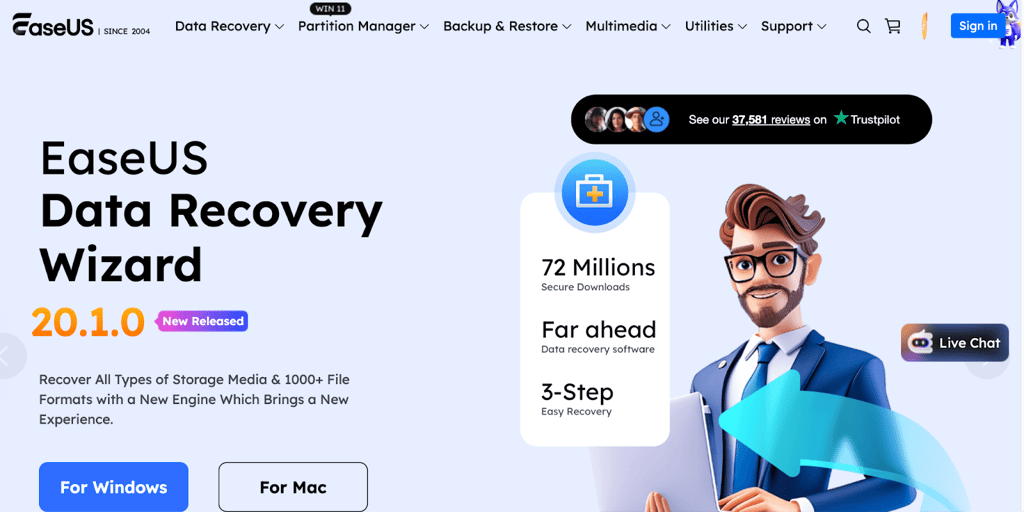 EaseUS website