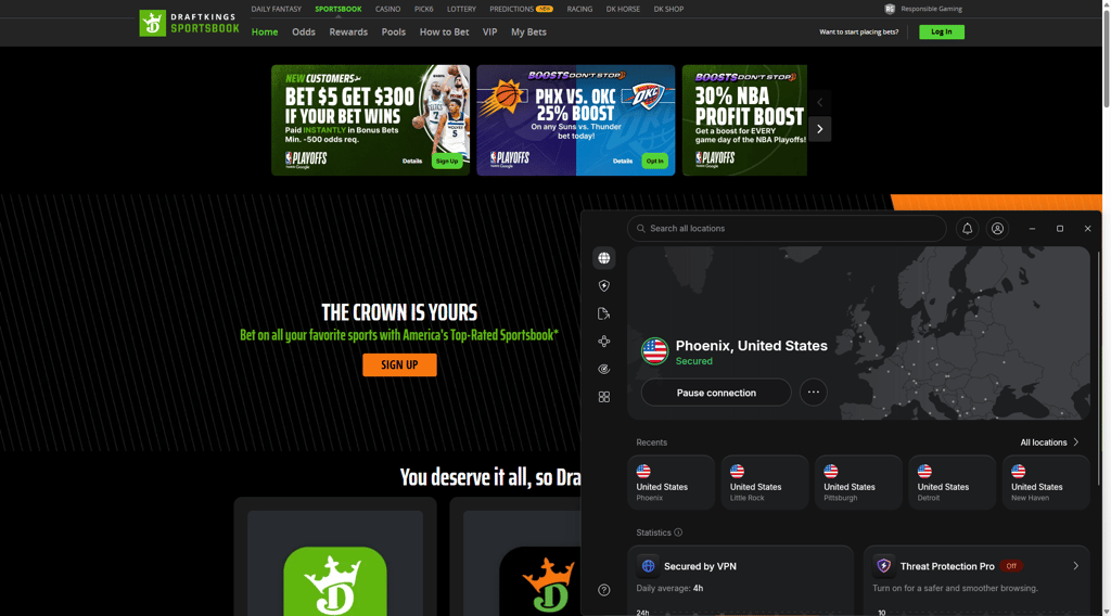 NordVPN DraftKings