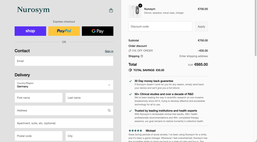 Nurosym discount