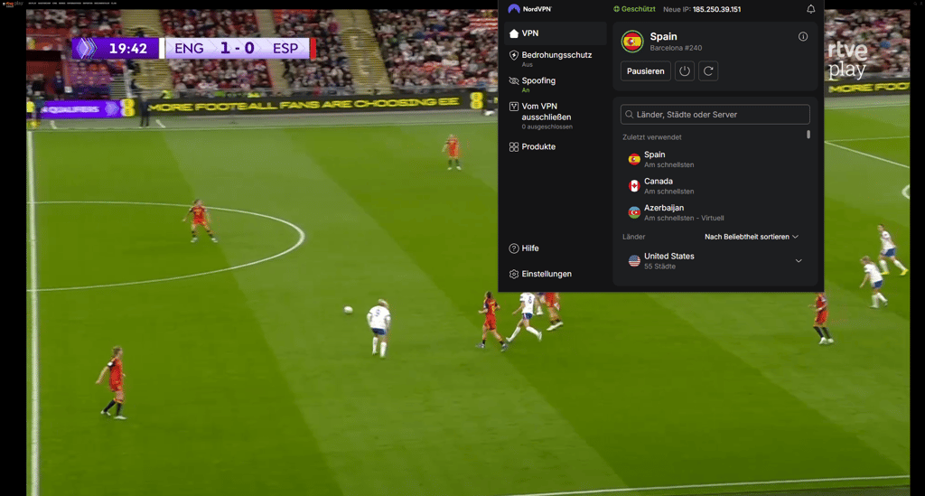 RTVE Play, Football, Livestream, VPN