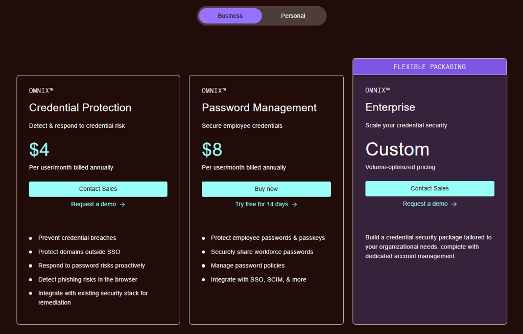 Dashlane business plans