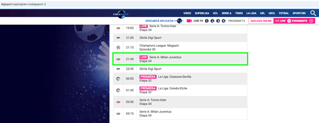 Milan-Juventus in diretta su Digi Sport 2