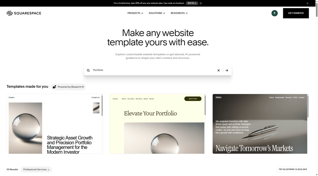 Squarespace portfolio2