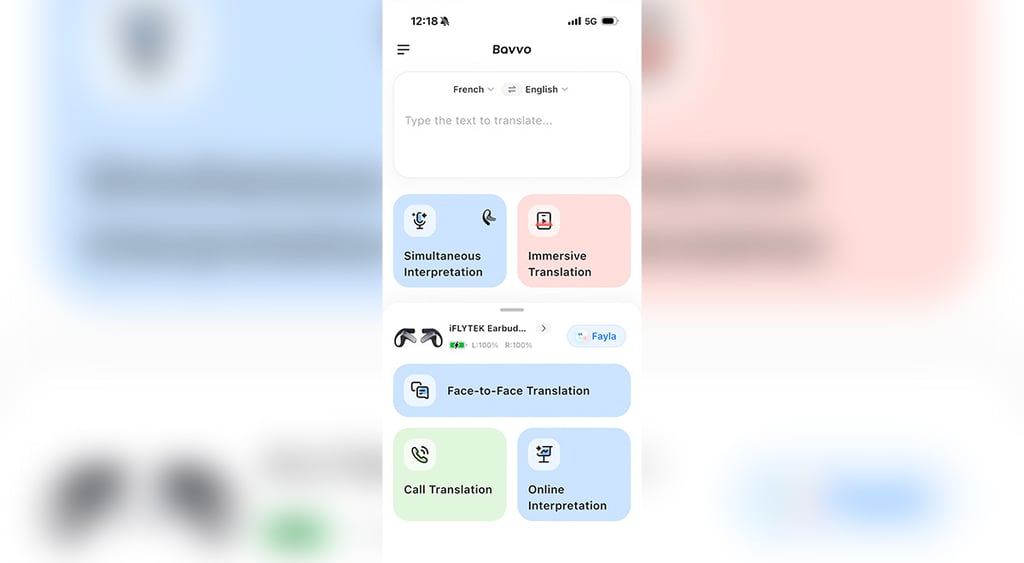 Bavvo app for translation