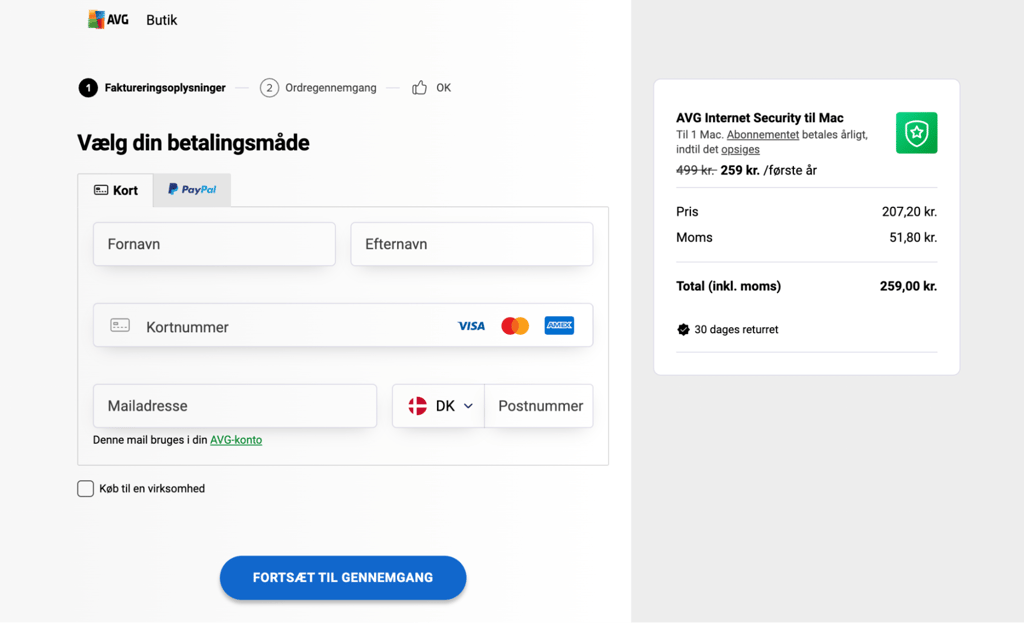 da avg checkout