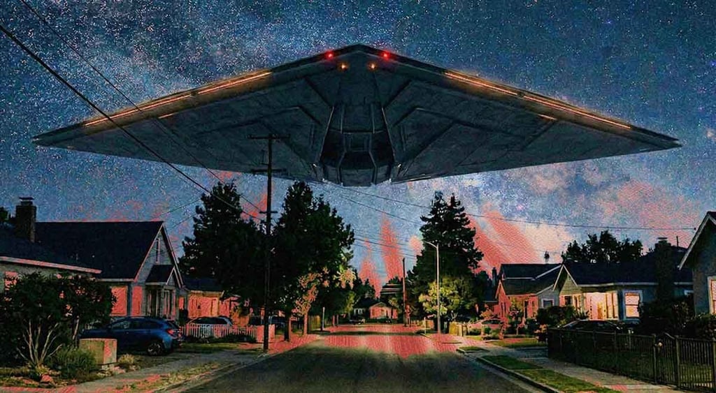 dark suburban street at night