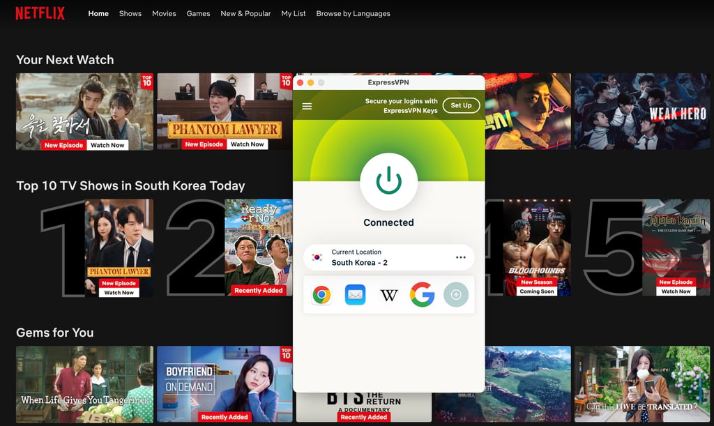 ExpressVPN unblocking Korean TV shows on Netflix