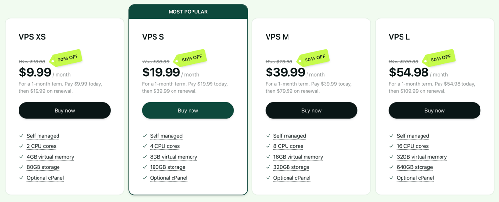 hostingcom vps pricing