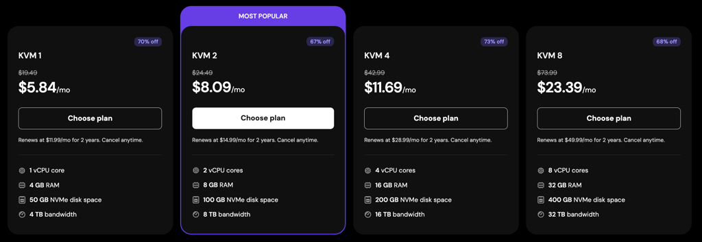hostinger vps pricing new