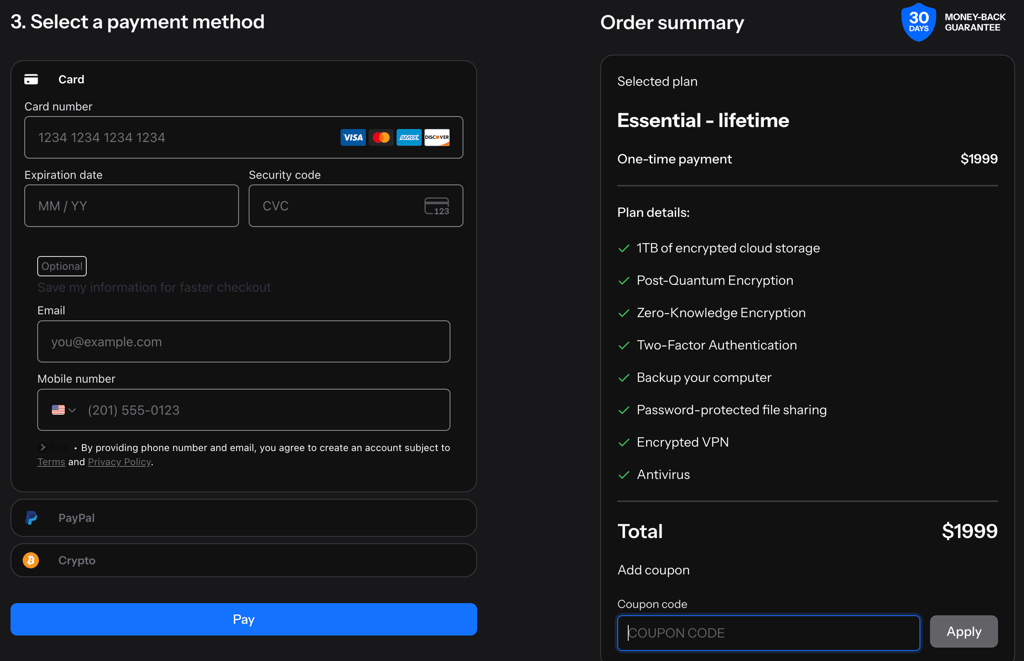 Internx checkout with coupon not applied