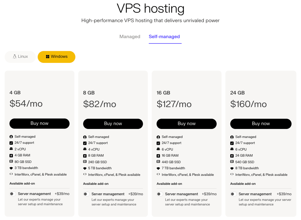 liquidweb windows vps price