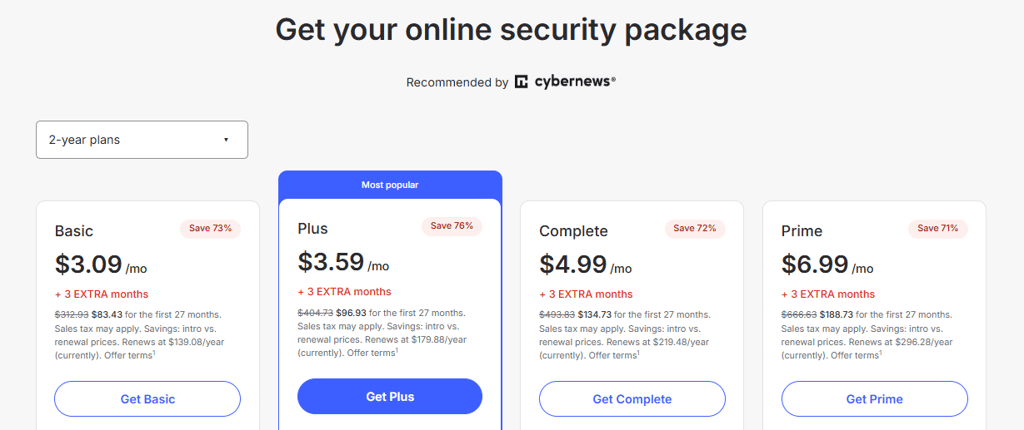 NordVPN pricing and plans in April