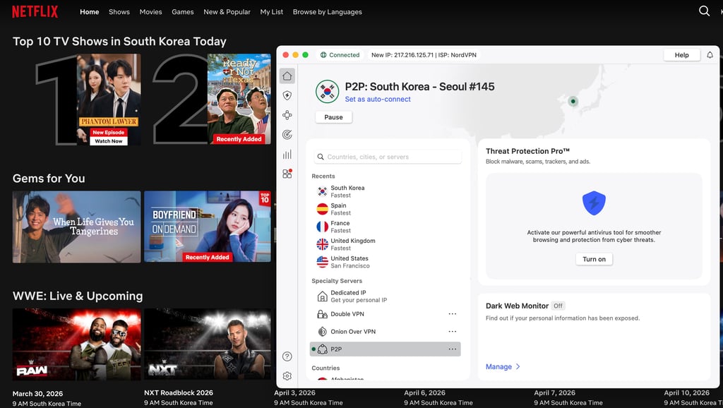 nordvpn stream korea n