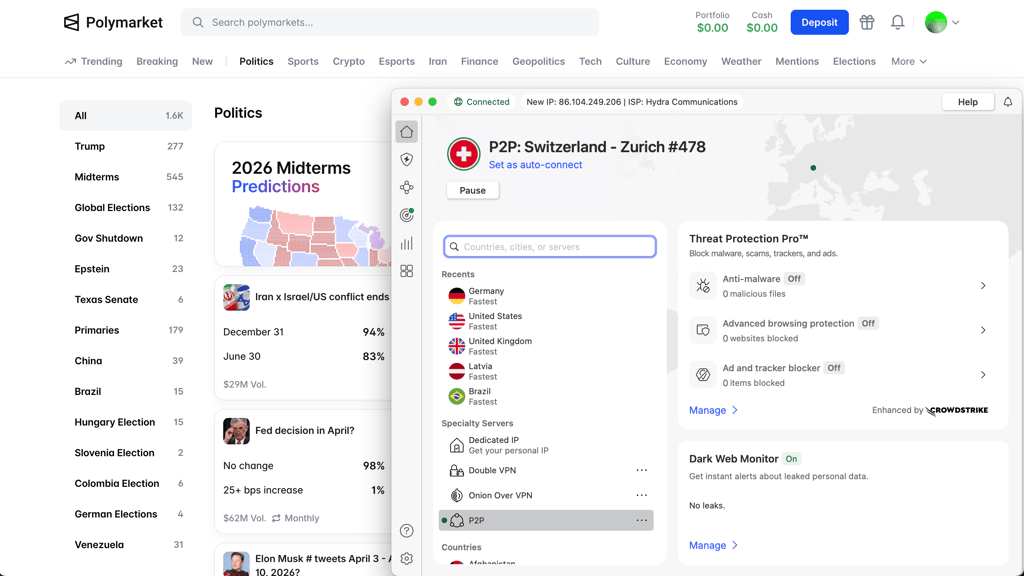 nordvpn switzerland polymarket