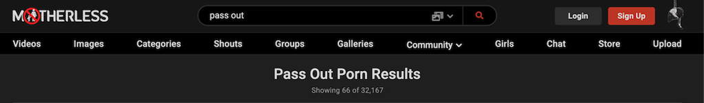 porn pass out