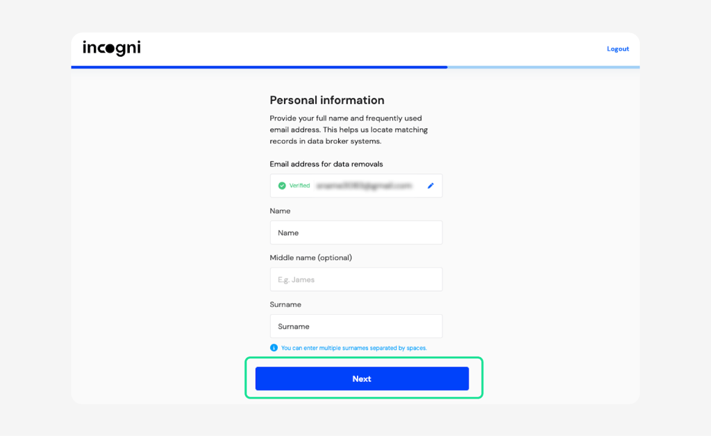 sign up incogni