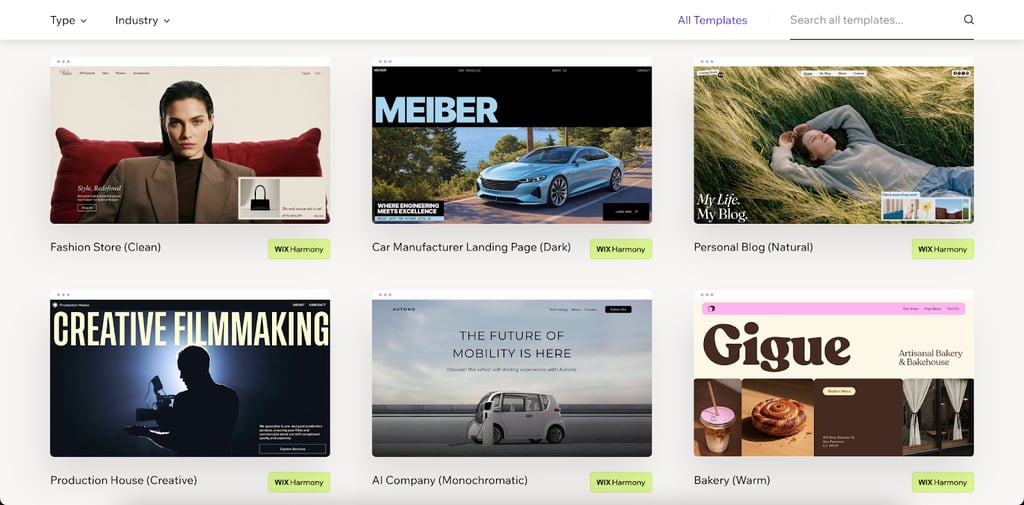 wix website templates 1