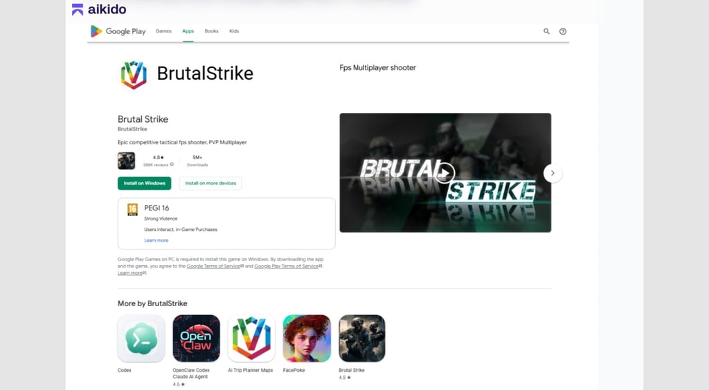 Brutal Strike Google Play apps